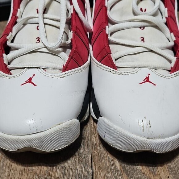 Jordan 6 Rings Red and White Basketball Shoes Size 13 - Picture 4 of 12